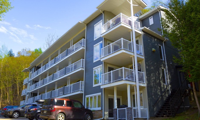 Mont-Tremblant Village Condo | Cozy Mountain View, 6 minutes to ski hill mountain view in historic village.