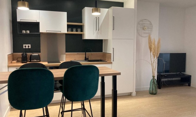 Centre Ville Apartment | Cozy Niort Obsidian Green - Appartement type 2