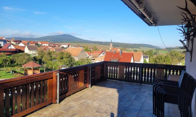 Urnshausen Apartment | Cozy vacation apartment in the Rhön with a beautiful view from the balcony