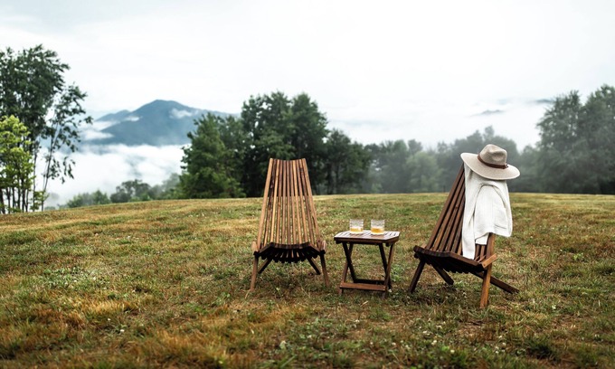 Clyde Cabin | Cypress Villa - luxury in nature on 85 acre retreat near Blue Ridge Parkway.