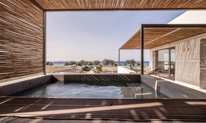 Tinos Apartment | Dazzling Tinos Beachfront Suite | Adults only | Crystal Cove Suite | 2 Bedrooms.