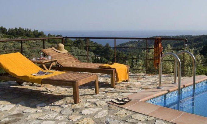 Votsi Villa | Deluxe Alonissos Island Villa Villa Petra Private Pool Sea View 2 BDR Raches