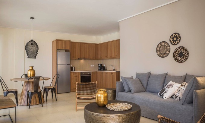 Karavomylos Villa | Deluxe Kefalonia Apartment | Apartment Crocus | 1 Bedroom | Shared Pool