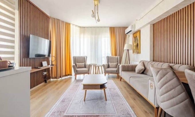 Esenyurt Apartment | Deluxe One bedroom Suite 2 A/C Wifi Parking MAI35nn