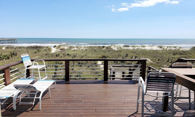 Atlantic Beach House | DIRECT OCEANFRONT Duplex with large decks next to Oceanana Fishing Pier.