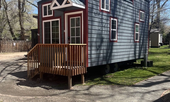 Lyons Resort | Discover Tiny Living: Spacious Pinewood Tiny Home in the Heart of Lyons, CO