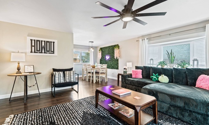 Huber Heights House | Dolly's Haven: 4BR, 2BA, Game-room, covered deck with fire-pit