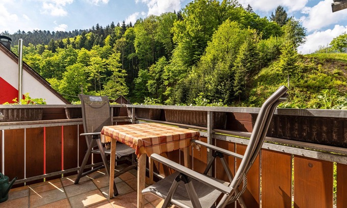Bad Peterstal-Griesbach Apartment | Double Room 2 with Mountain View, Private Balcony, and Wi-Fi