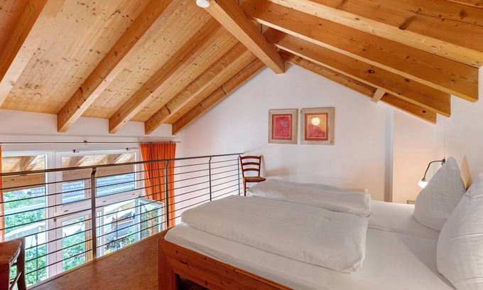 Radolfzell am Bodensee Apartment | Double Room 2 with Lake View, Balcony and Wi-Fi