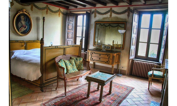 Madonna dell'Olmo Apartment | Double Room in Villa - Baron's Room
