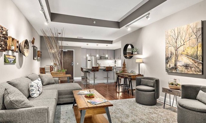 South French Broad Condo | Downtown Condo with Stunning Mountain Views