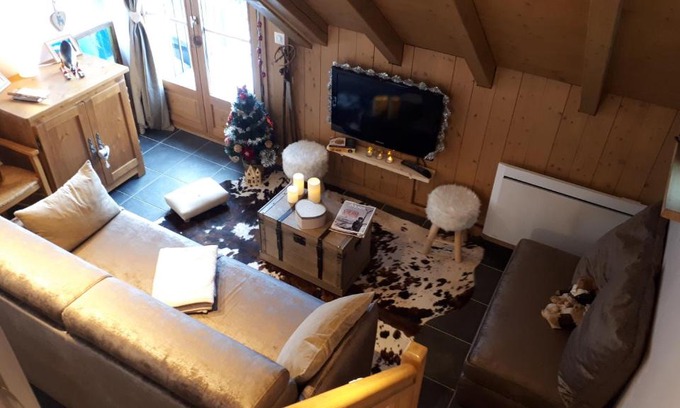 Saint-Gervais-les-Bains Apartment | Duplex 6 pers, avec 8 couchages, garage, WIFI, calme, proche des pistes, top équipé et linges fournis, vue magnifique