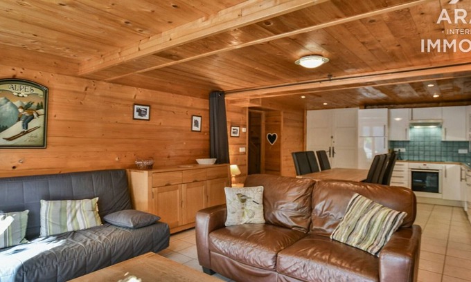 Le Grand-Bornand Apartment | Duplex for 6, 2 bdrms, garden, near center, wifi