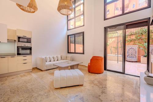 Majorelle Apartment | Duplex Le Majorelle, Res devant le jardin, piscine