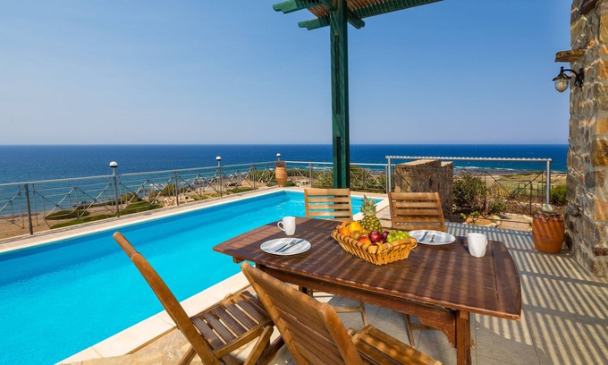 Livadia Villa | Elafonisi Villa with private pool and sea view - 13 min from Elafonisi Beach