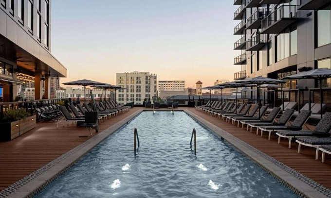 Music Row Hotel | Elegant Glamour In The Heart of Nashville’s Iconic Midtown | Two Queen Beds. Rooftop Pool