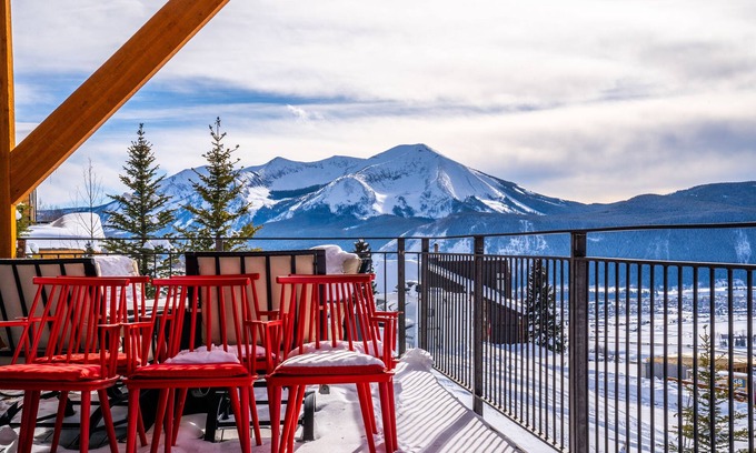 Crested Butte Ski Chalet | Endless views - modern luxury family retreat with hot tub and private backyard.