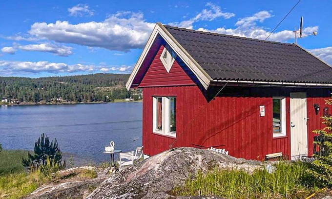 Eidsberg Municipality House | Enjoy a great panoramic view of the water in this vacation home.