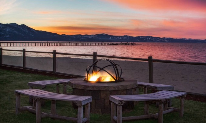 South Lake Tahoe House | Escape to Lake Tahoe's Natural Paradise! Balcony + Gas Fireplace | Pool & Beach