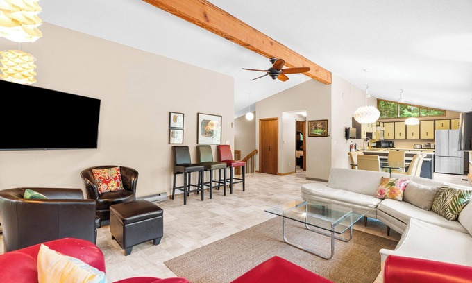 Port Franks House | Escape to the Forest: Beach Access, Jacuzzi, and Cozy Fireplace