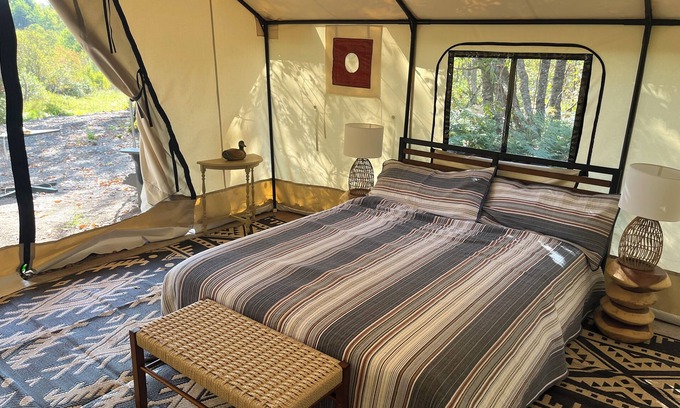 Champion RV Rental | Exclusive Group Glamping Retreat – Entire Campground for Your Private Escape!