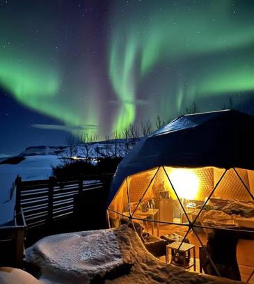 Rangarþing eystra Apartment | Eyja Mork - Aurora Dome with Private Bathroom and other facilities