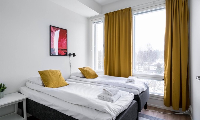 Jarvenpaa Apartment | Family Apartment, 2 Bedrooms, Sauna & Balcony