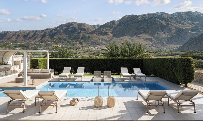 Asprouliani Villa | Family-Friendly Villa With Large Pool In Idyllic Surroundings, Sea/Mountainview
