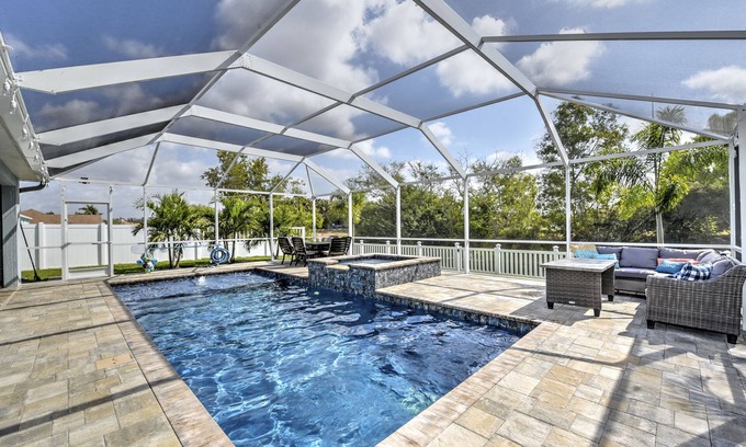Fort Myers House | Family Oasis: Waterfront w/Heated Pool & Game Room!