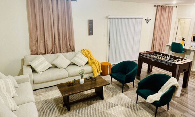 Crowley House | Fenced Yard Foosball Putting Green