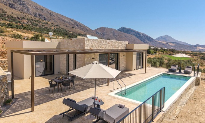 Agios Vasileios Villa | Filade luxury villa 1, pool,great views, south Crete