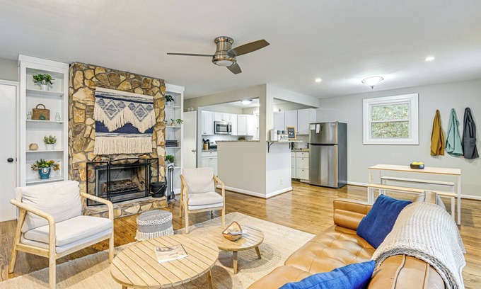 Pegram House | Fire Pit & Music Lounge: Chic Home in Pegram