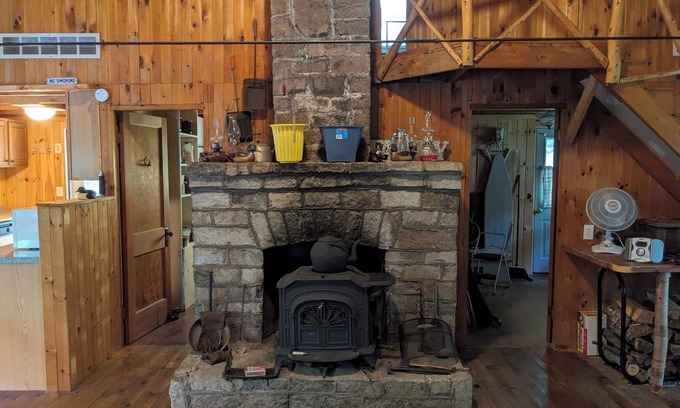 Hanover Cabin | Forest Lodge - Family & dog friendly camp on beautiful Howard Pond in Hanover ME