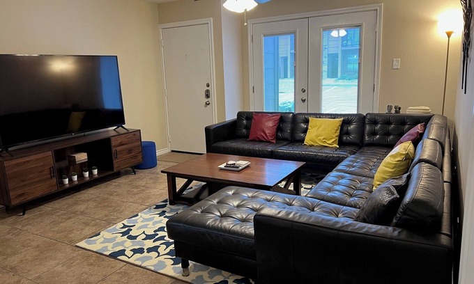 College Station Apartment | Fully furnished, 1st floor. Bus routes. Close to Texas AM campus.