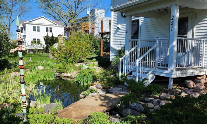 Hudson House | Garden setting within walking distance of River, Local Shops, and Restaurants!