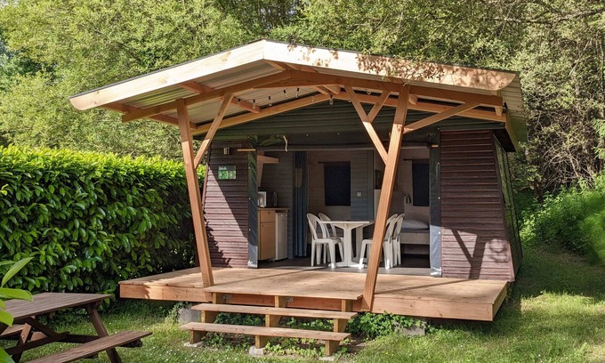 Milhac-de-Nontron RV Rental | Glamping Escape in Dordogne – Charming Cabins, Private Terrace, 4 People, Nature & Relaxation