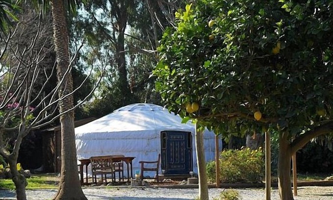 Almayate Bajo Bed & Breakfast | Glamping Spain - Mongolian Yurt - Wooden Chalet - Close To Beach!