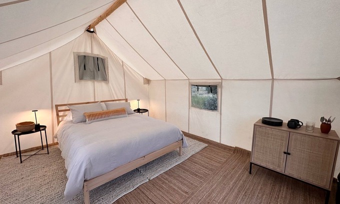 Villa Grove RV Rental | Glamping! Tent 1 at Red Moon Ranch