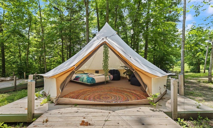 Stanton RV Rental | Glamping Yurt #1 - Heated, Firepit, Fridge, Red River Gorge