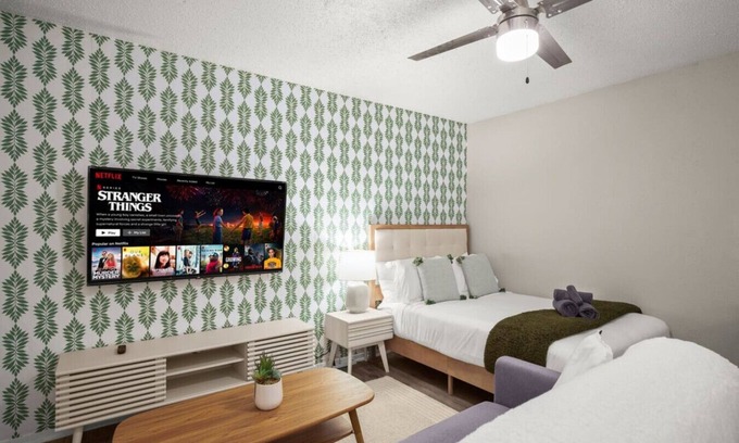 Skyview Apartment | Glowing Green Studio | Stay for ACL/F1/Etc!
