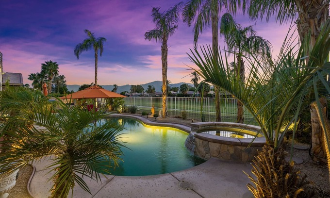 Indio House | Golf Course Oasis, Pool, Spa, Games, Walk to Festivals, Pet Friendly.