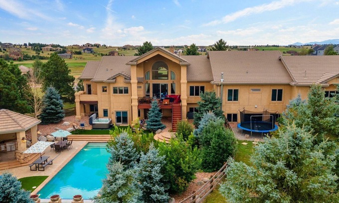 Monument House | Gorgeous Estate with Mountain views, OUTDOOR POOL/Hot Tub, Gym, close to USAFA