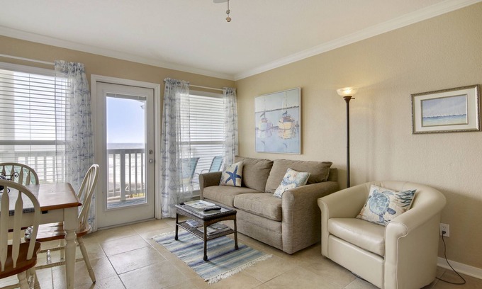 Galveston Condo | Gulf View Beach Condo- Popular Location- steps to the beach (2318)