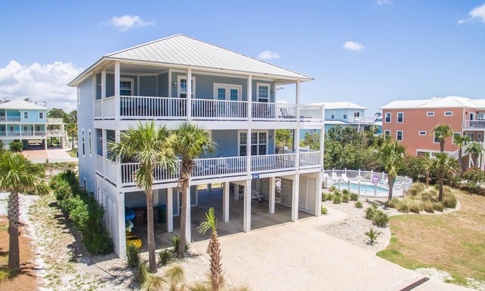 Seagrass House | Gulf Views, Private Pool, Steps to Beach, Cape San Blas, Pets Ok, Bikes & Kayaks