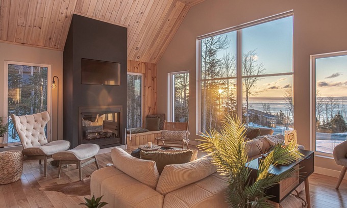 Saint-Joseph-de-la-Rive Ski Chalet | Hôtel à la maison - Chalet le Natür, Cozy & Spa