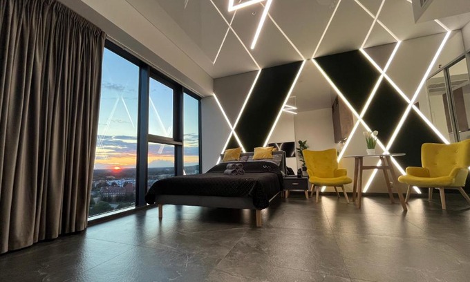 West Pomeranian Voivodeship Apartment | Hanza Tower - SCANDIA Apartment, 16 Floor, Sunset View