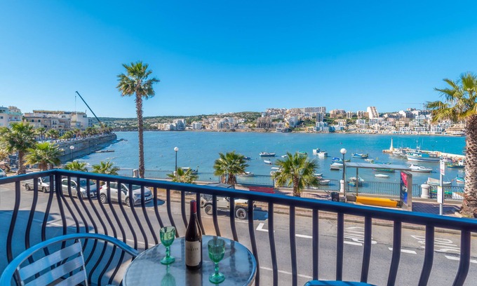 St. Paul's Bay Apartment | Harbour Light One of the most popular Malta Vacation Rentals with best sea-view