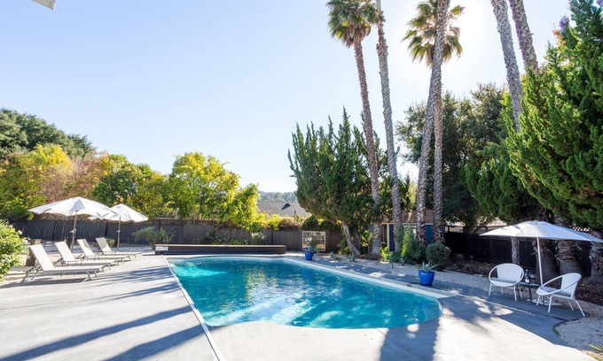 Los Alamos House | Heated pool, hot tub, walk to tasting rooms