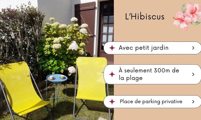 Courseulles-sur-Mer Apartment | HIBISCUS - Duplex - confort & calme à proximité plage & commerces