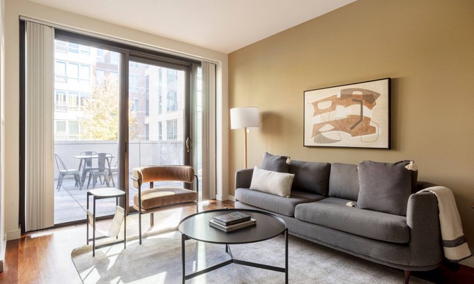 West End Apartment | Hip North Station 2BR w/W/D, Terrace & Gym, nr TD Garden, by Blueground